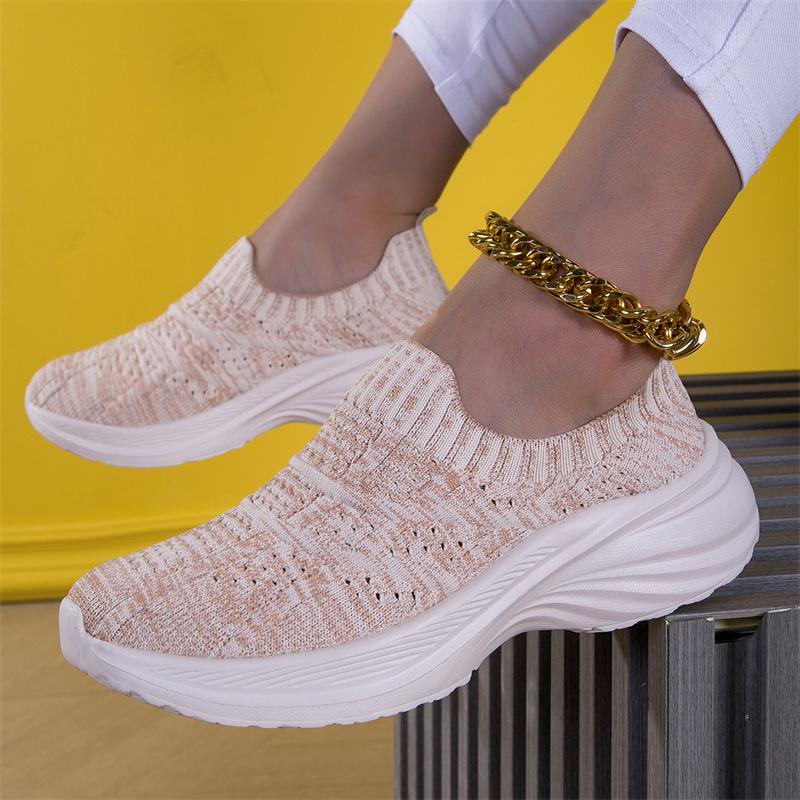 

Женская повседневная спортивная обувь большого размера для ходьбы на плоской подошве для тренировок и фитнеса, ленивые мокасины, дышащие, весна и осень, новинка 42 35