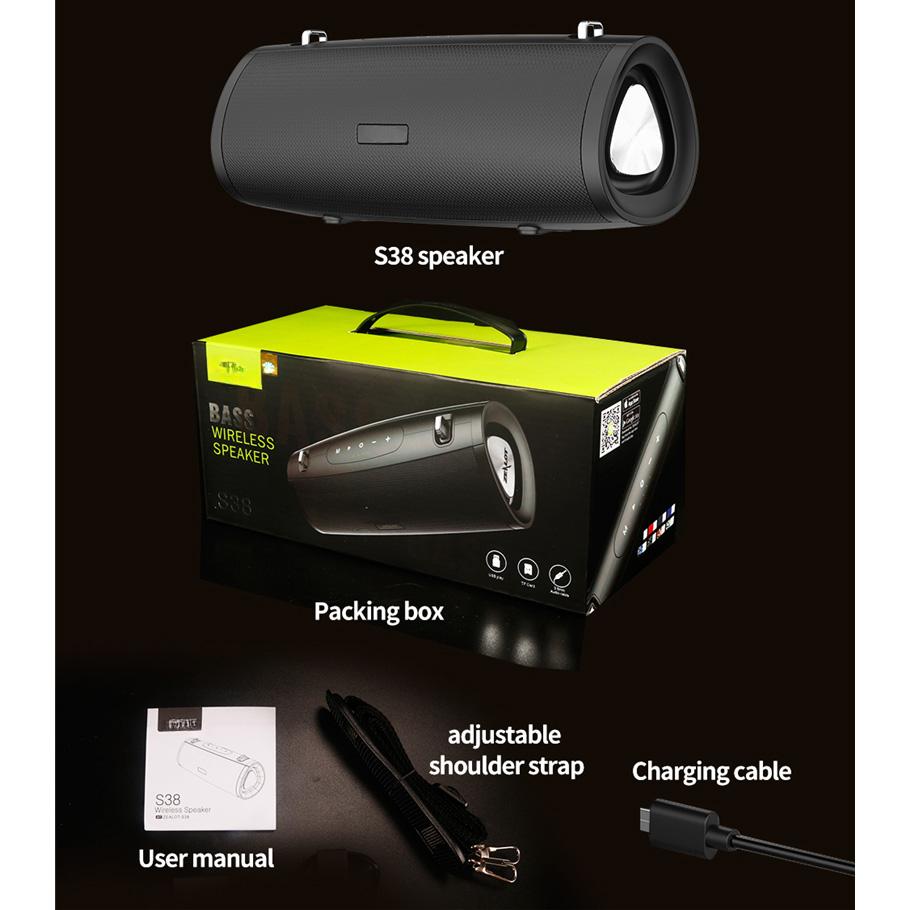 Bluetooth Speaker Portable Outdoor Loudspeaker Wireless Mini Column 3D 10W Stereo Music Surround Support TF Card