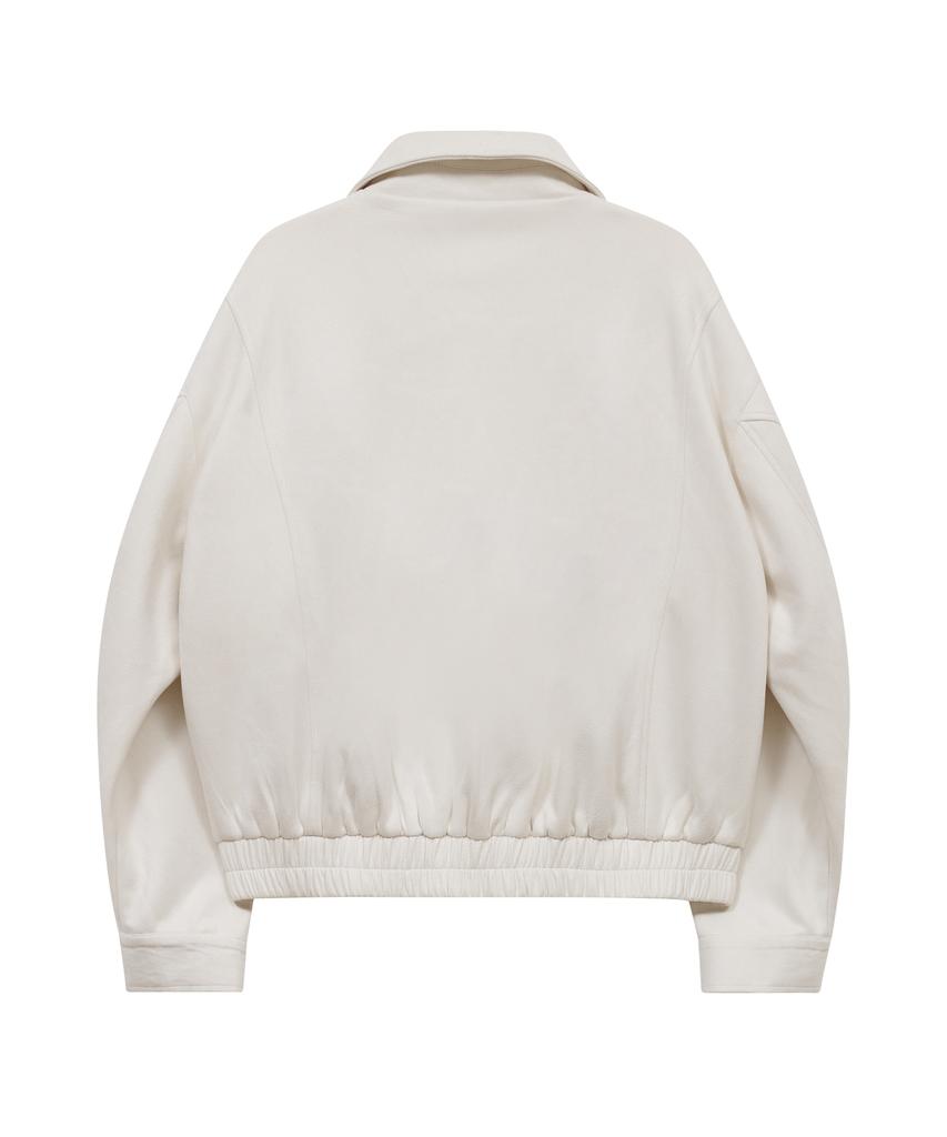 Standarderror 87-Stan061 Layer Line Suede Blouson Jacket Ivory