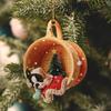 10PCS Acrylic Cute Dog Christmas Pendant Home Christmas Tree Atmosphere Decoration Navidad Natal New Year Gifts Party Props