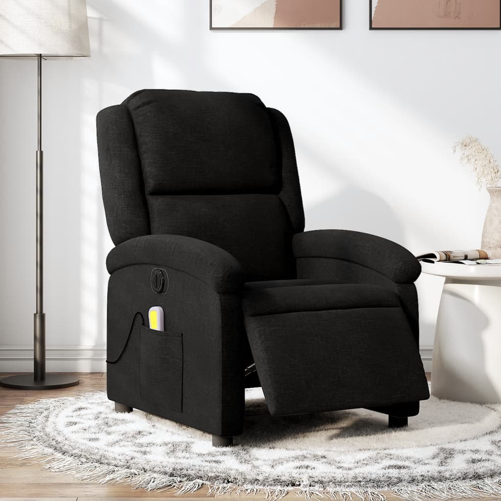 Vidaxl Foldable Massage Armchair, Electric, Black, Fabric
