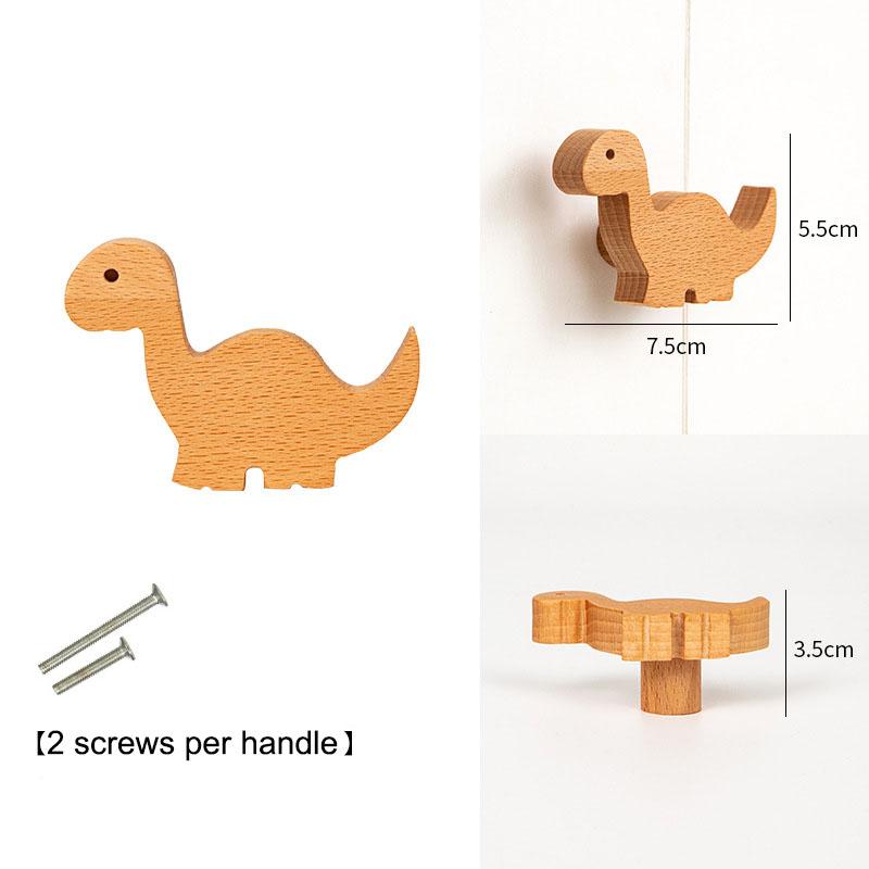 

Ручка для дверцы шкафа, детская комната, креативный милый динозавр, уникальные деревянные ручки для ящика в виде животных, декоративный ящик для спальни Egg Stealer
