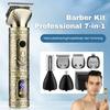 Hair Cutting Machine Kit Professional 7-In-1 Hair Trimmer Shavers with LED Display Metal