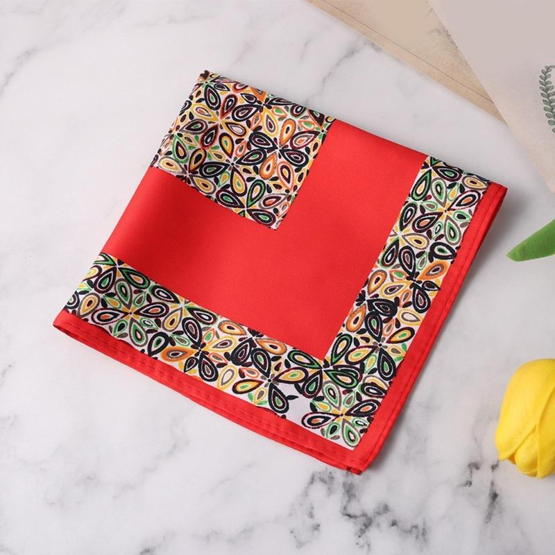 Elegant Pocket Handkerchief Simple Street Head Scarf Multifunctional Hankies for Stylish Gentlemen