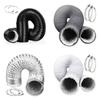 150mm Flexible Aluminum Ventilation Channel Hose For Dryer HVAC Structure With 2 Clamps