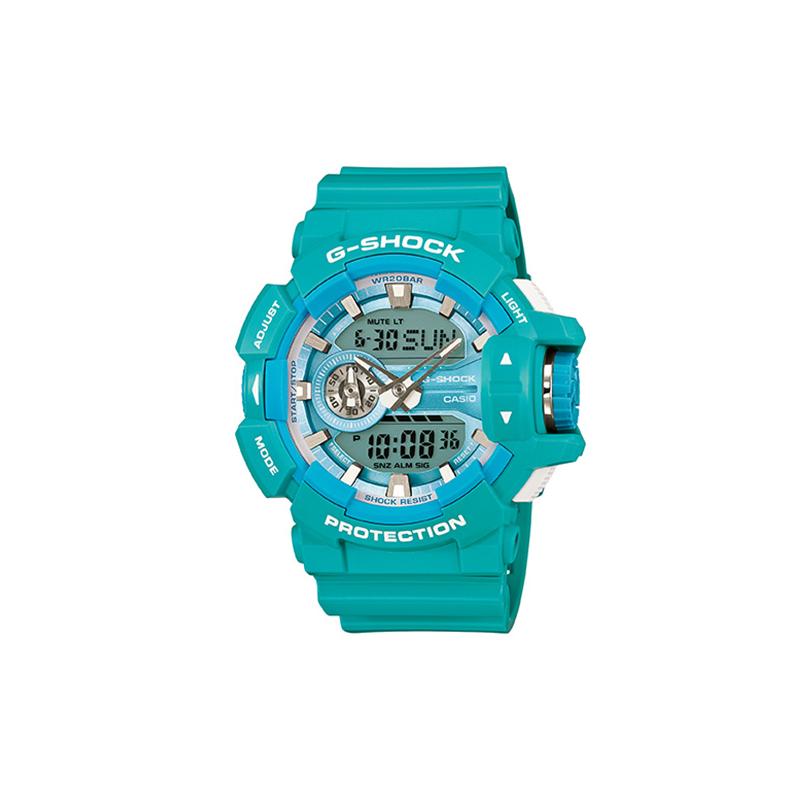 

Casio LCD/Pointer Dual Display Series Shockproof and Antimagnetic 200 Waterproof Alarm World Time Illuminated Countdown Watch Quartz GA-400A-2A синий