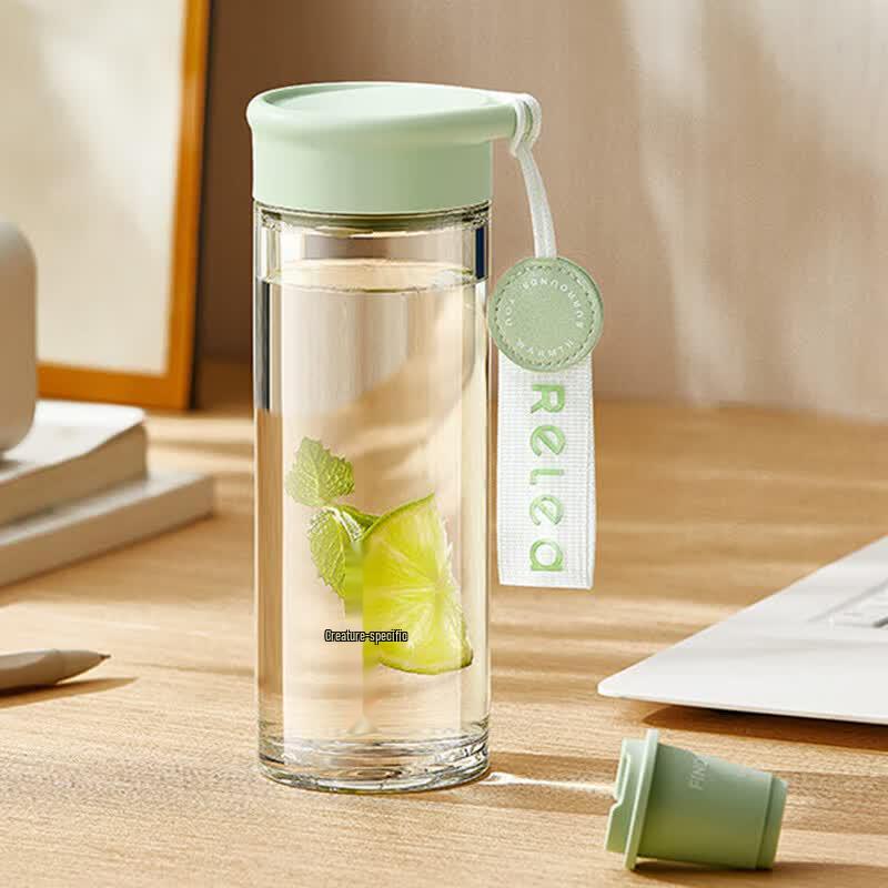 RELEA Tea Infuser Glass Water Bottle