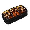 Italian Brainrot Black Multifunctional Double Layered Pen Case For Boy/Girls Best Gift 2D Flat Cartoon Pencil Case For Children