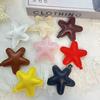 Colorful Leather Star Pendant Keychain - Cute DIY Bag Accessory