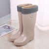 Rain Shoes Women's Fashion Outer Wear Water Shoes Adult High Rain Boots Waterproof and Non-slip New Lightweight Rubber Shoes Long Boots