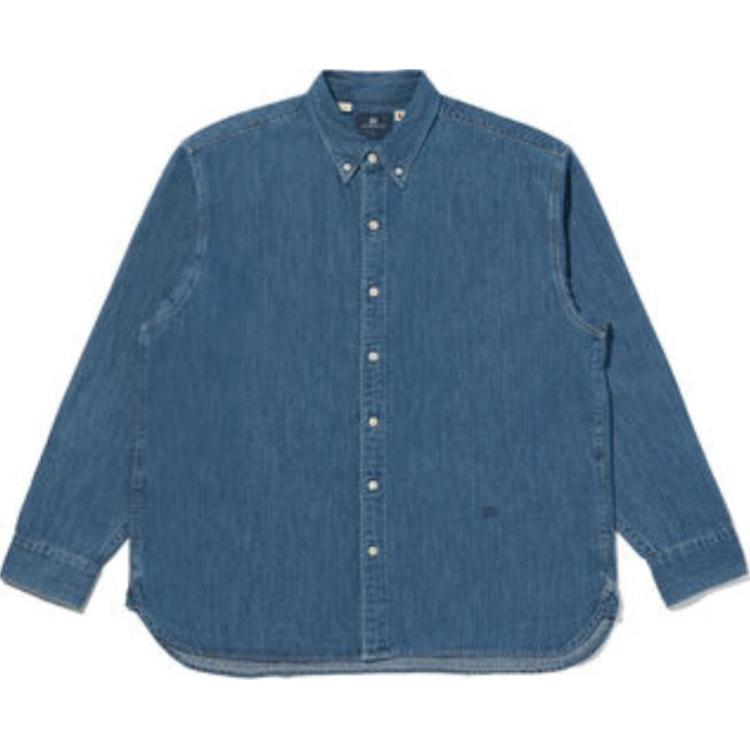 Levis Bluetab™ Series Solid Color Comfortable Button Closure Long Sleeve Shirt Men Shirts Indigo 001LI-0000