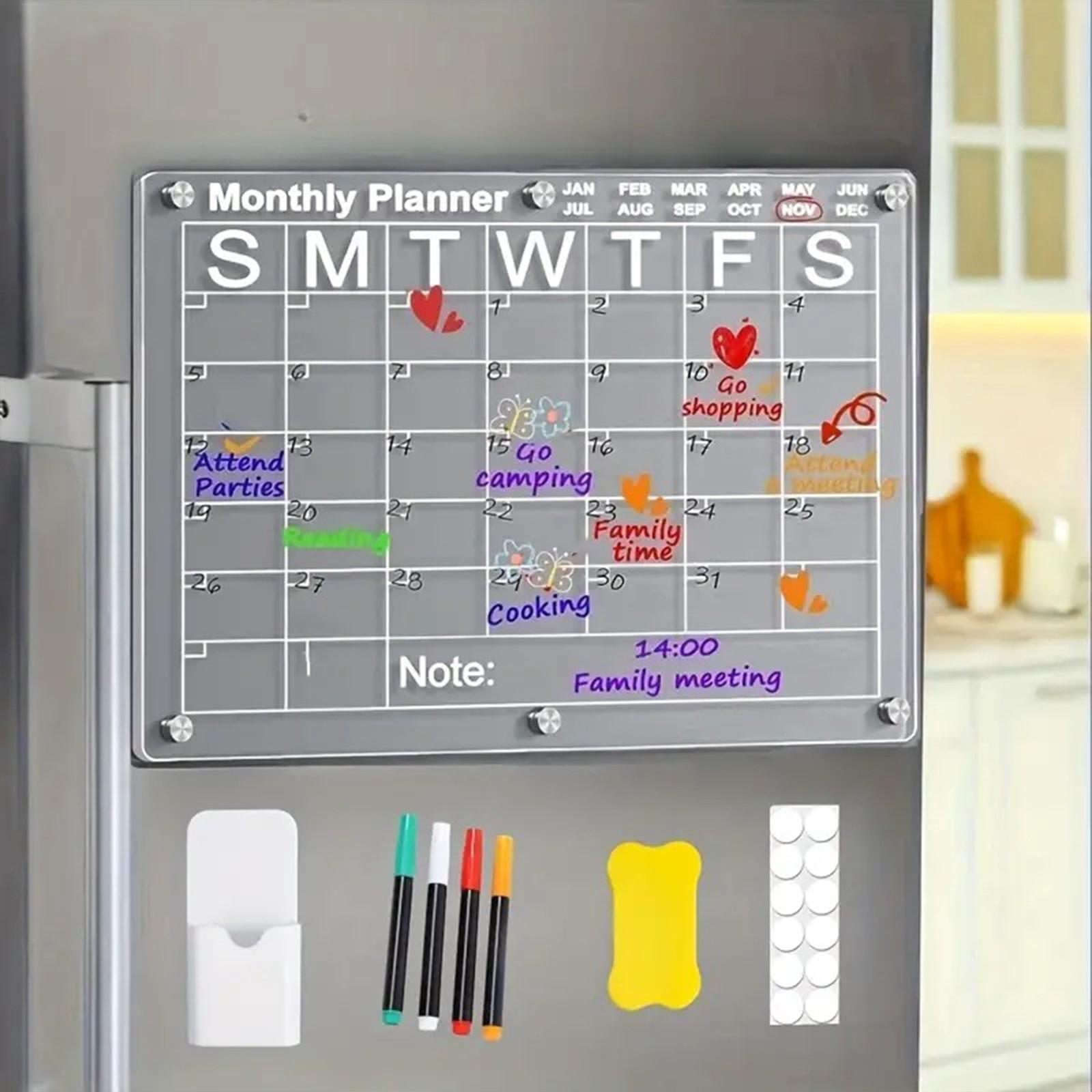 

100 мл маркер-ручка календарь на холодильник - магнитный календарь для холодильника - акриловый календарь для холодильника - магнитный календарь на холодильник One Size