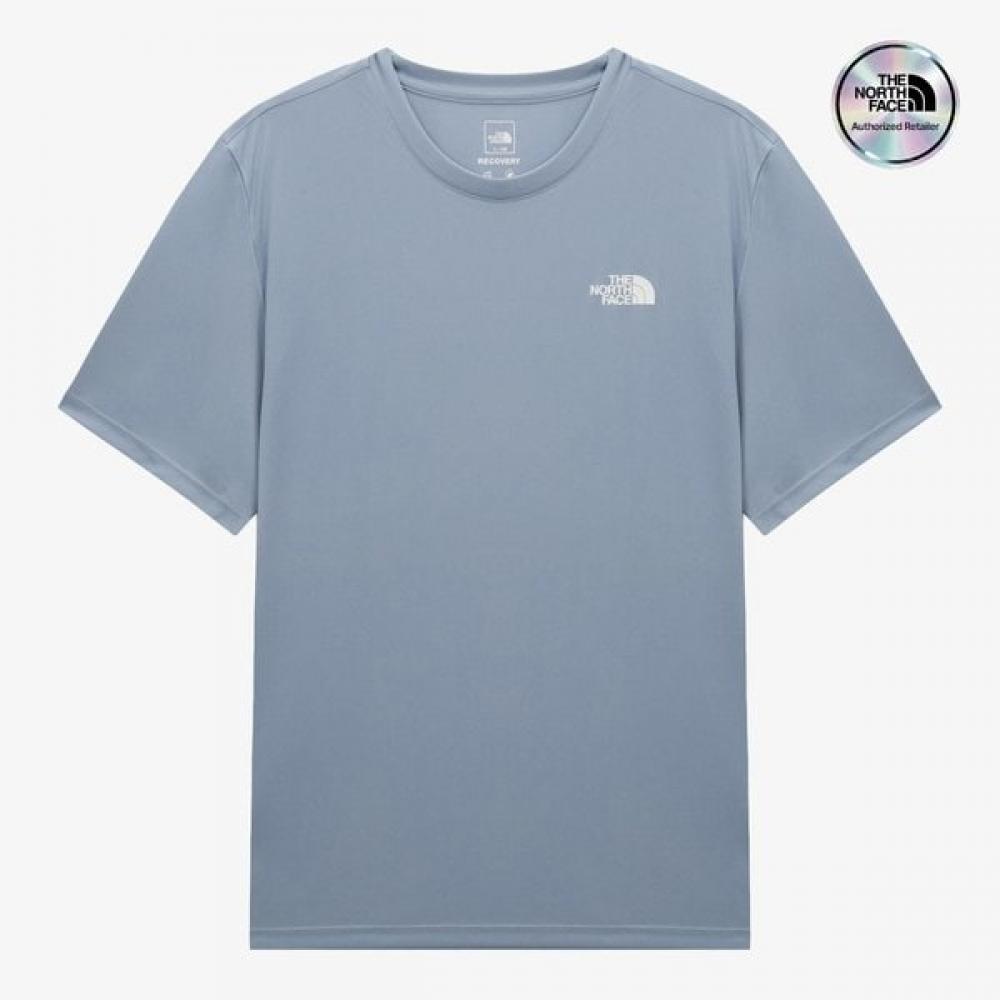 The NorTh Face Men Recovery ShorT Sleeve T shirT Grayish Blue nT7us01c GRAYISH BLUE/090