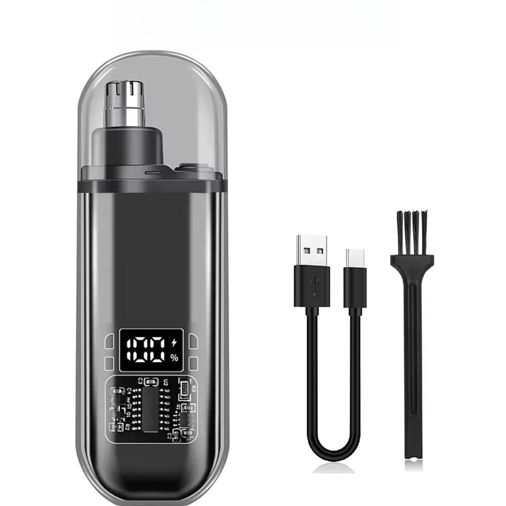 Portable Electric Nose Hair Trimmer Rechargeable Nose Ears Hair Trimmer Clipper Automatic Washable Shaving Nose Cutter Unisex