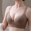 Large Size Smooth Surface Bra for Women Seamless Bra Double Breasted Slim Gathered and Adjusted Bra