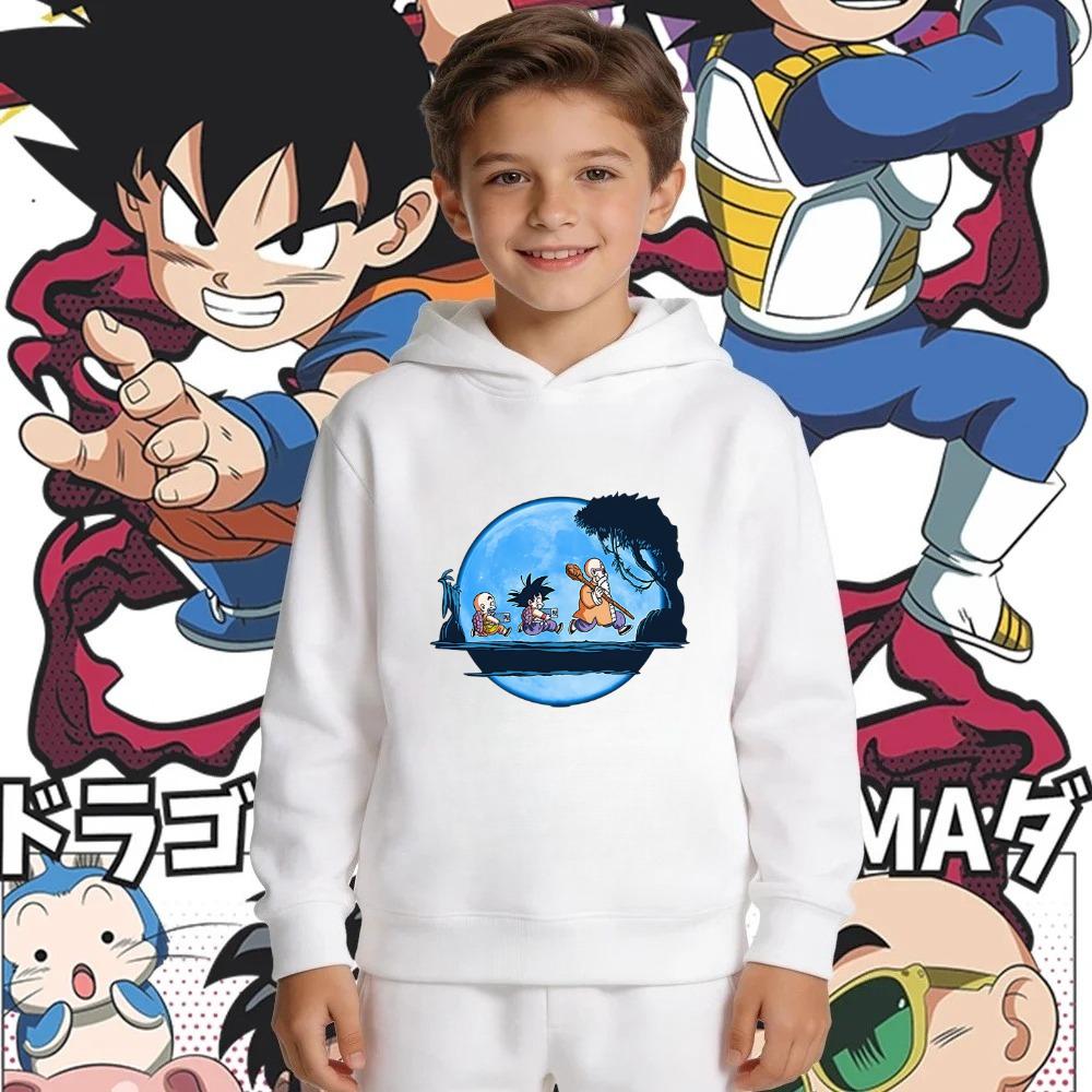 Fashionable Autumn Winter Long Sleeved Cartoon Anime Protagonist Printed Hoodie Comfortable Warm Pullover Sports Casual Children's Hoodie