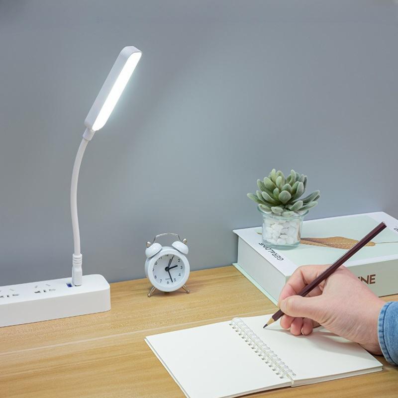 1Pc USB Night Light LED Eye Protection Small Desk Lamp  Portable Mini Portable Light Power Bank Dormitory Reading