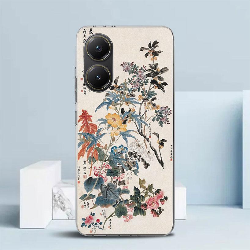 Chinese Style ink Painting Art Soft Cover for Xiaomi Poco F7 Ultra X7 X6 X5 Pro M7 Phone Case Redmi 15 15C 13 13C 12 12C 10 10C