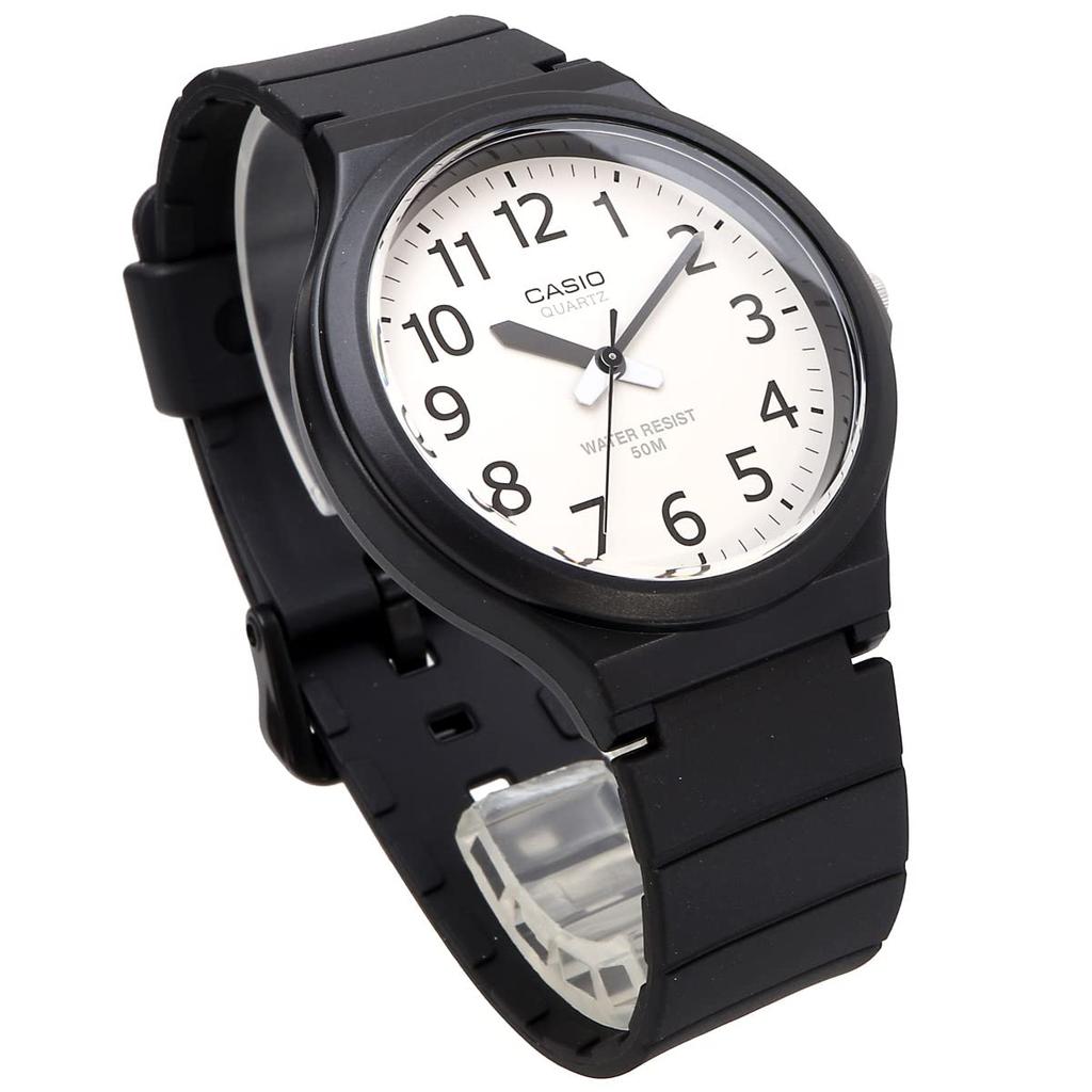 Casio Men's Standard Analog Quartz Watch MW-240-7BV Black/White, No Gift Box, International Model [Parallel Import]