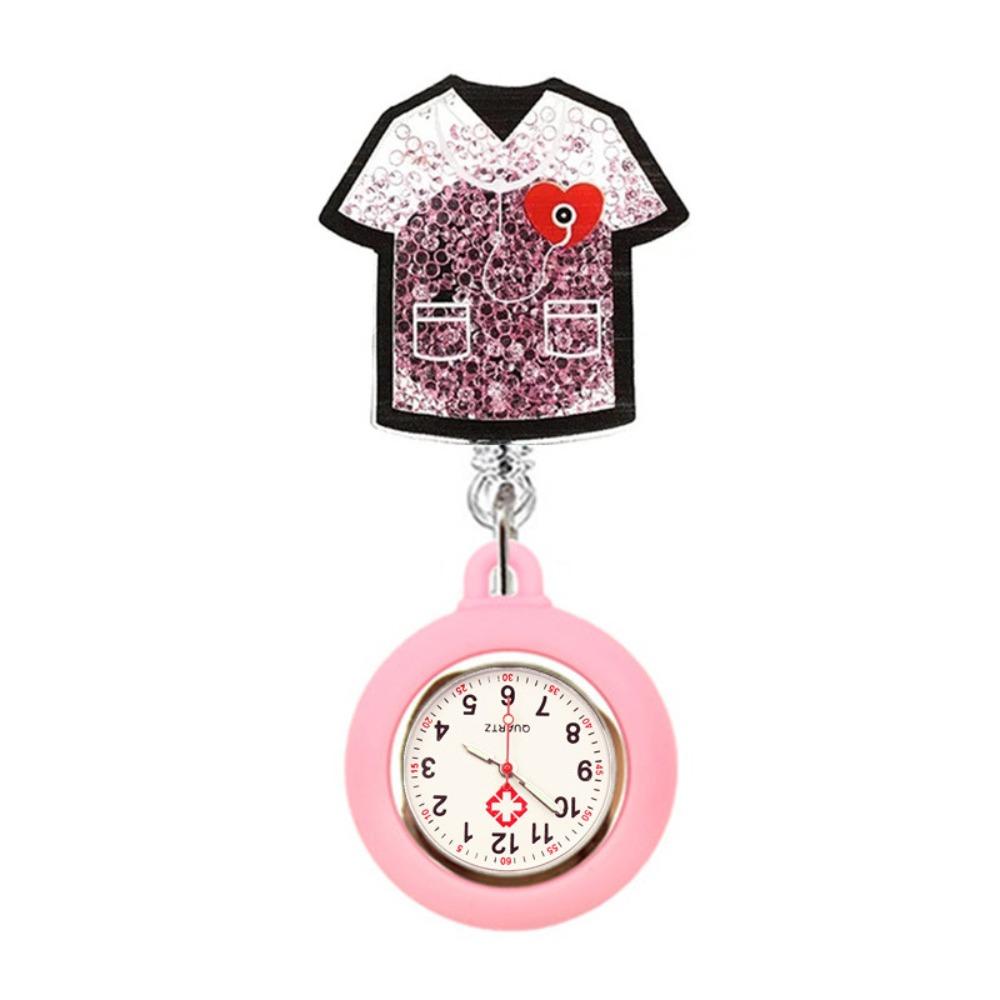Женские ПВХ выдвижные часы-брошь Прекрасный красочный карманные часы для медсестер Милый внешний вид Мультяшные часы для медсестер Подарки для медсестер