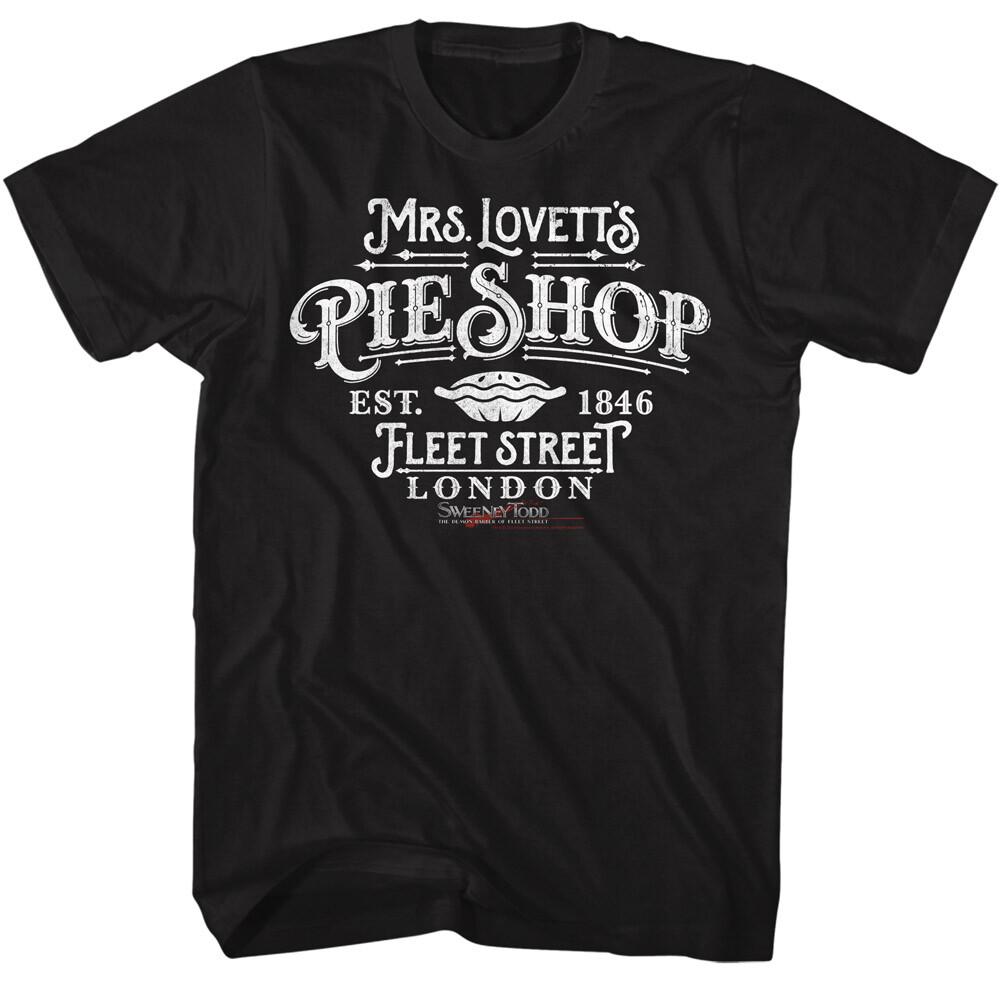 Sweeney Todd Movie Mrs Lovett Pie Shop Fleet St London Est 1846 Men T Shirt XXL