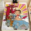Betty Boop2 Flannel Blanket, High quality Comfortable for All Seasons, Home Decor, Warmth and Comfort