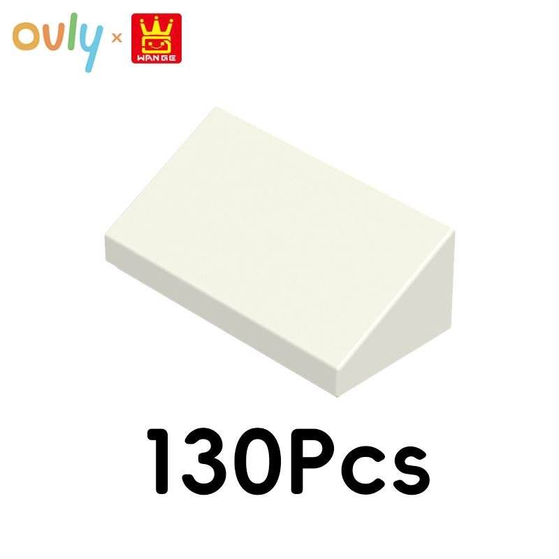 

WANGE 2*1 Строительные блоки 130 шт. № 85984 Маленькие совместимые кирпичики 2-отверстные наклонные элементы Аксессуары MOC DIY Насыпью Детская игрушка 50g(130pcs) белый