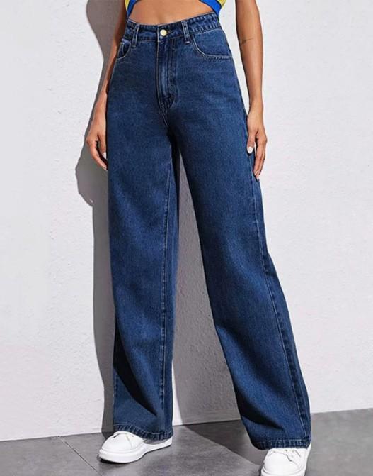 Women's Spring  Loose Fit High Waisted Straight Leg Jeans That Look Slimming And Sagging