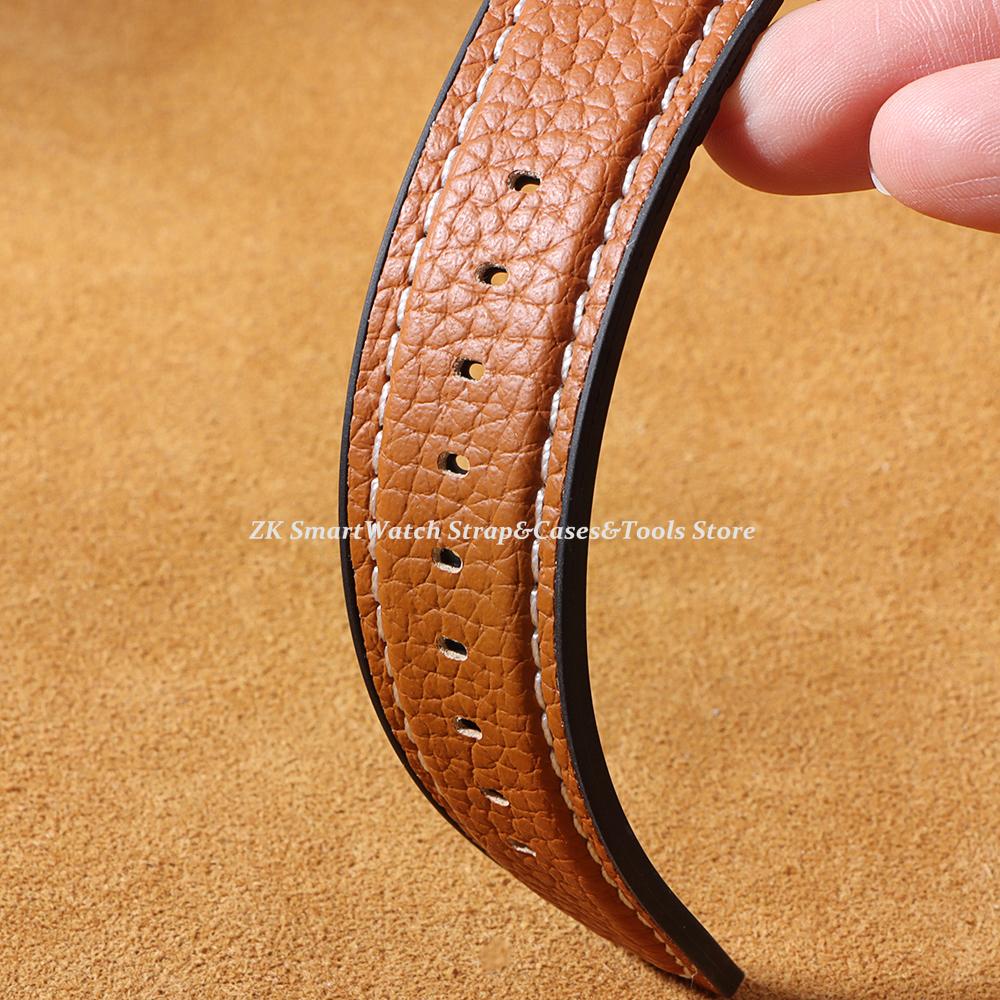 Lychee Pattern Watch Strap 20mm 22mm Quick Release Wristband for Samsung Galaxy Watch 3 Active2 40 44mm Huawei Watch Gt 2 Bands