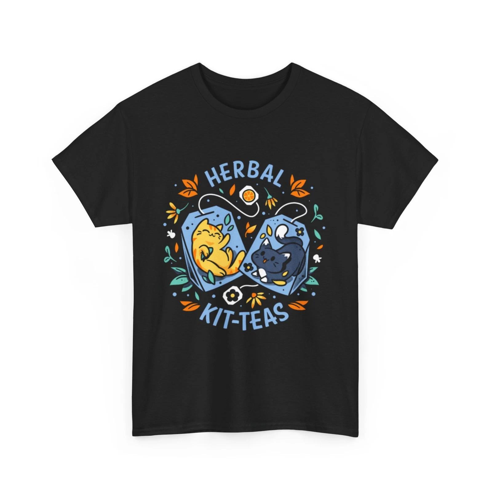 

Herbal Kit-teas Shirt | Herbal Cat Shirt | Black Cat Shirt | Cat Shirt Women Men XL