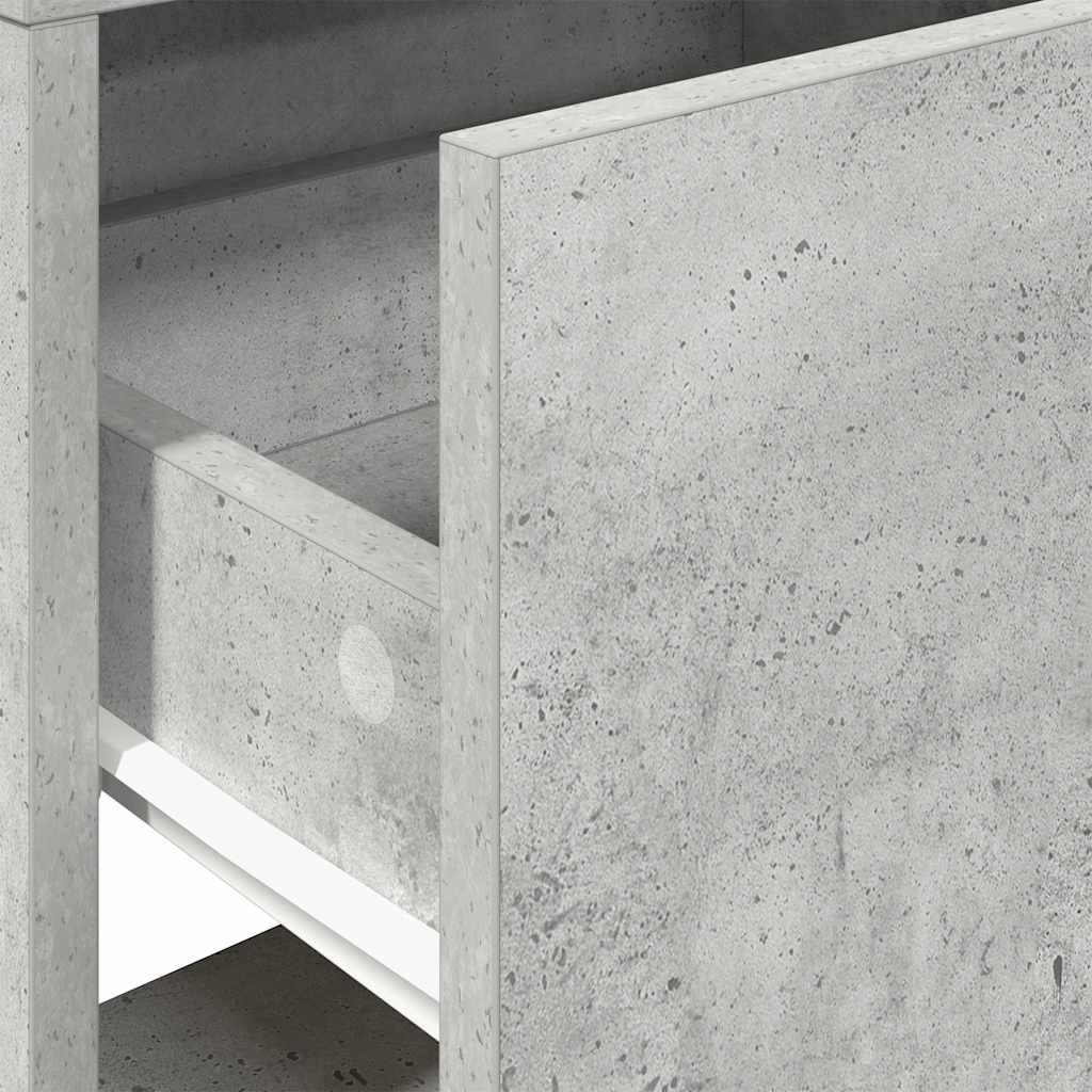 Nightstand with Drawer Concrete Grey 51 x 31 x 47 cm