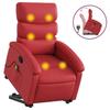 VidaXL Fauteuil inclinable de massage Rouge Similicuir 3204052