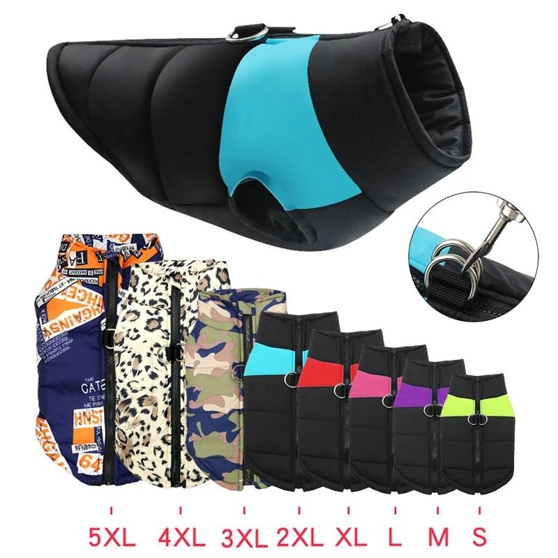 

Зимняя теплая одежда с подкладкой для собак, водостойкий жилет для домашних животных, куртка на молнии для маленьких, средних и больших собак, мопс, чихуахуа, пальто для французского бульдога