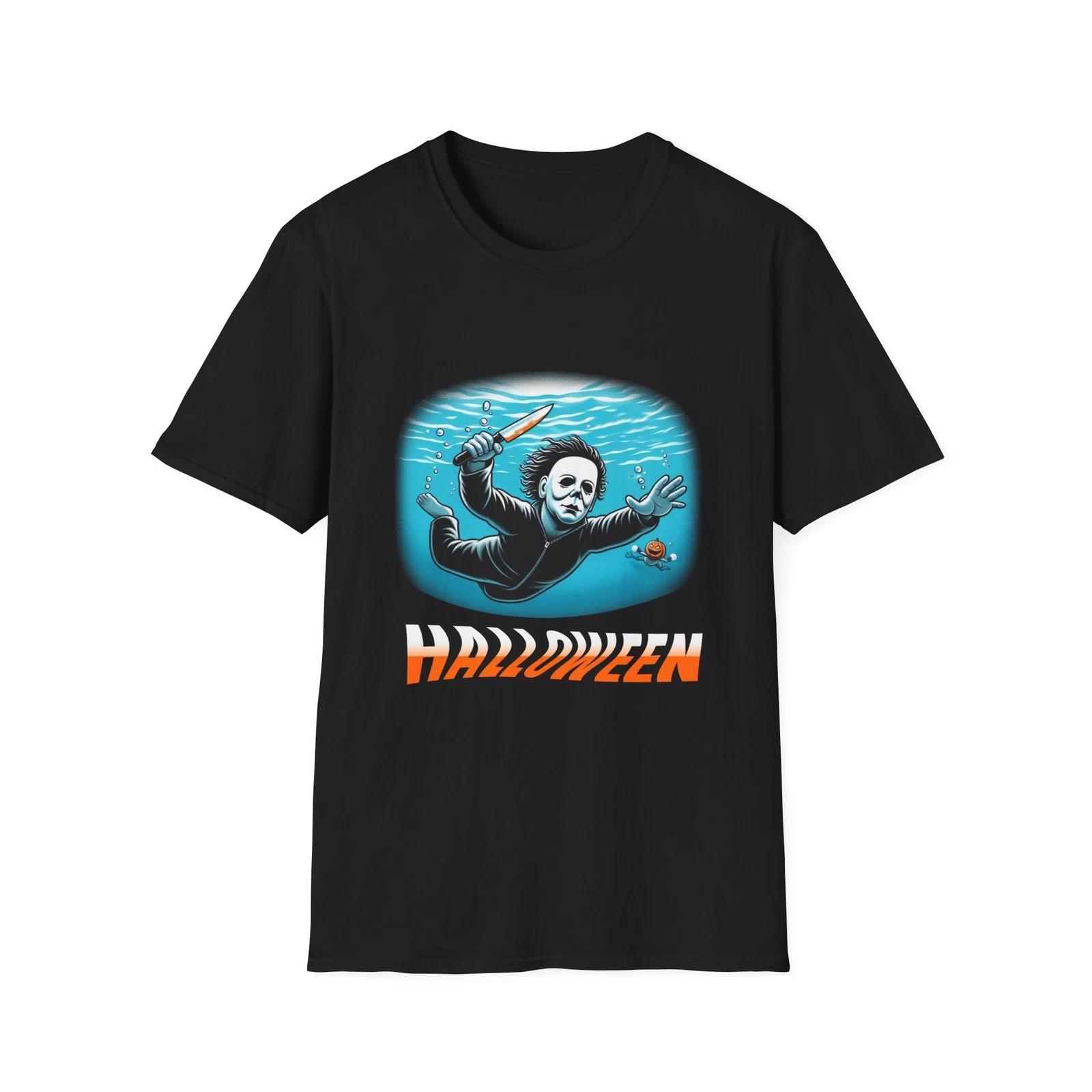 Michael Myers Nevermind Parody T-Shirt – Horror Meets Grunge XXXL