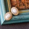 Western Retro Mapei Pearl Necklace Stud Earrings Set Hepburn Style Accessories Cheongsam Dress Neck Chain Women