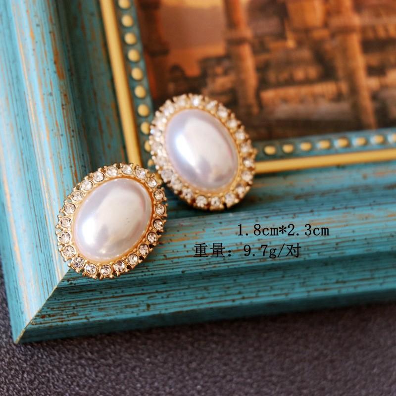 Western Retro Mapei Pearl Necklace Stud Earrings Set Hepburn Style Accessories Cheongsam Dress Neck Chain Women