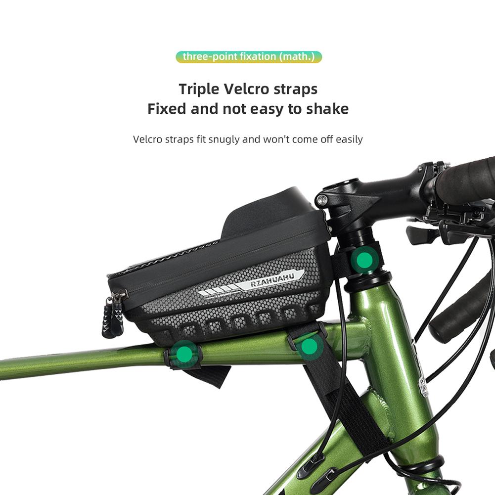Touch Screen Bicycle Bag EVA Bicycle Front Frame Bag Bike Top Tube Bag Stylish Bike Front Top Tube Frame Bag Fit for 7 In Phones