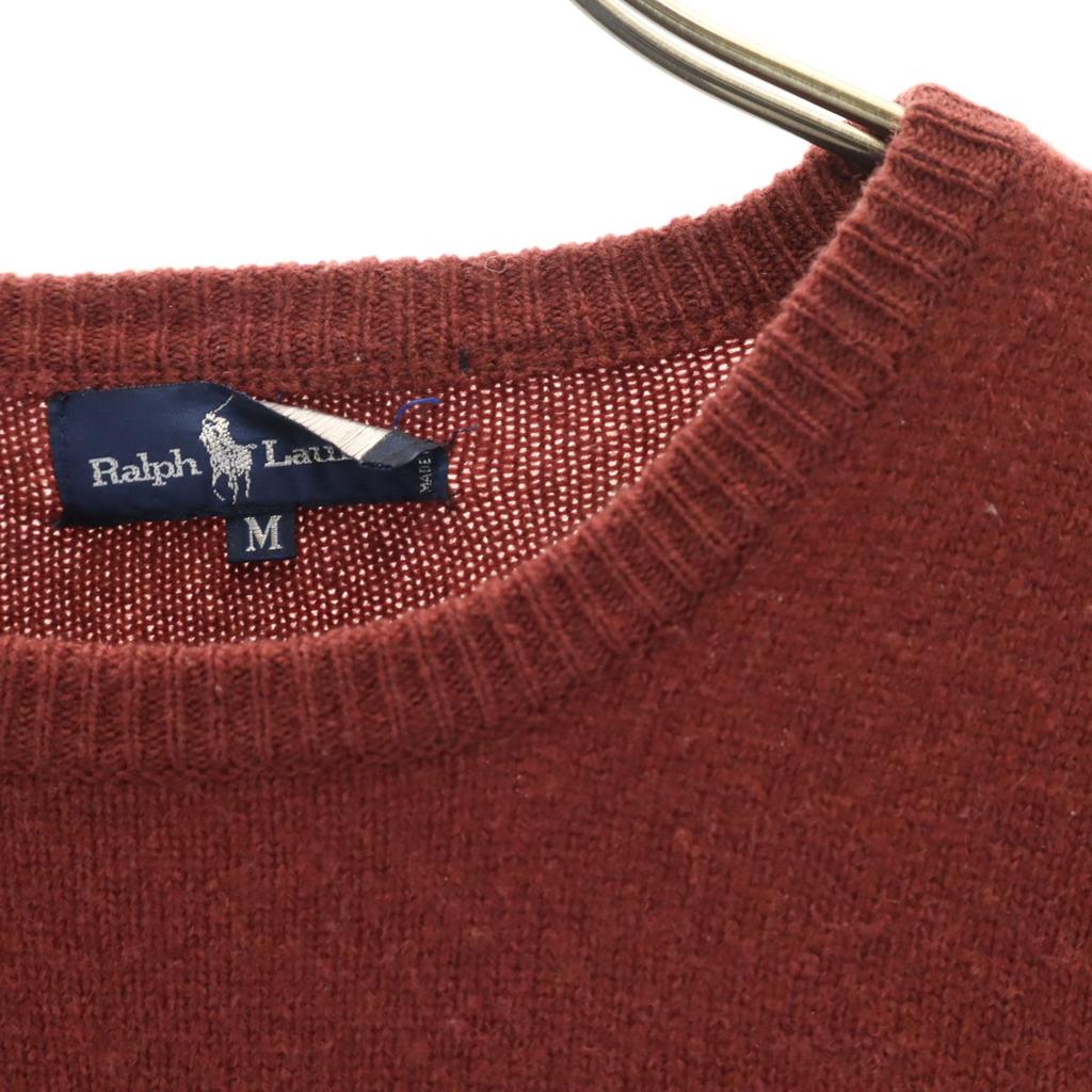 RALPH LAUREN Long sleeve sweater M wine-red knit Women Used