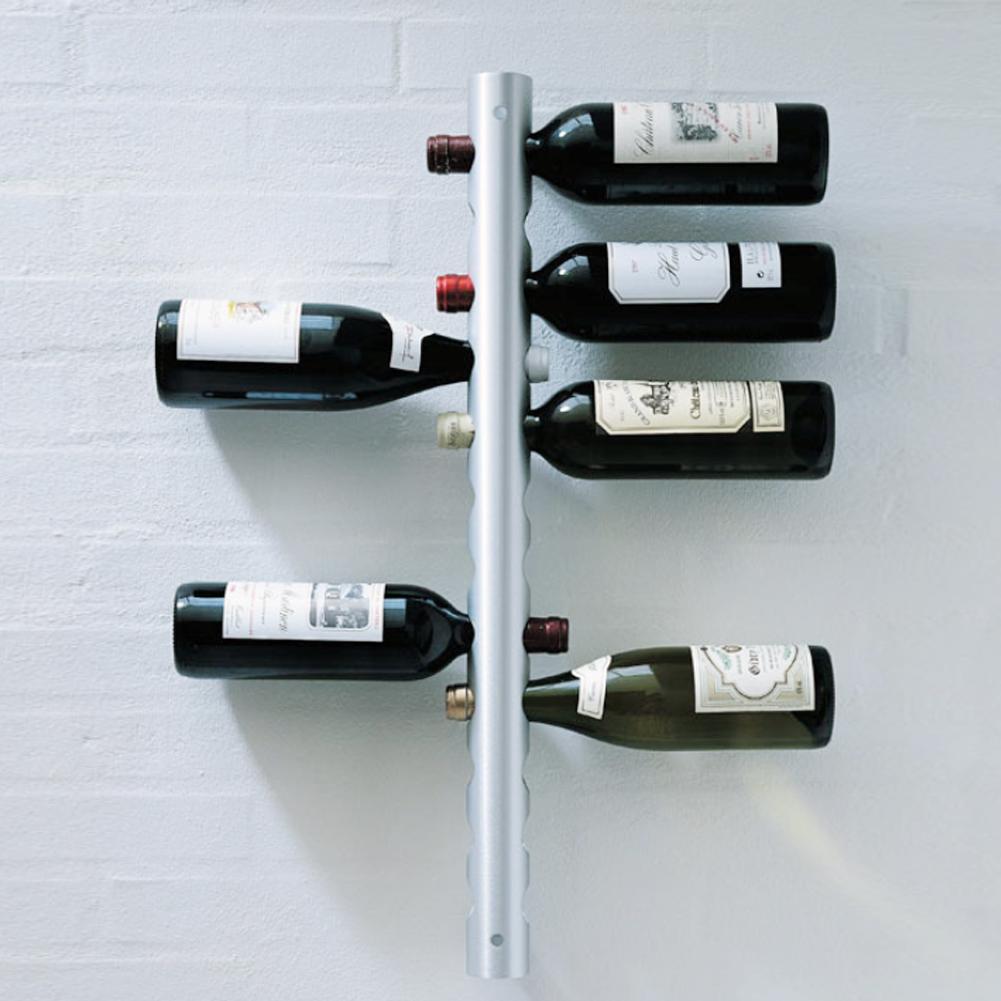 Stainless Steel Wine Holder Stainless Steel Wine Rack Wall Mounted Kitchen Home Bar Holder Wines Shelves(12 Holes) Wine Shelves