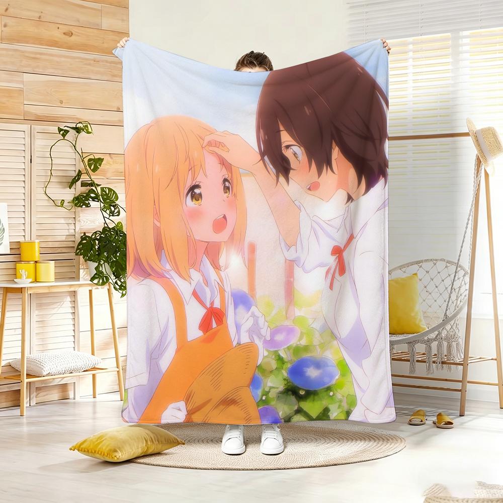 Anime K-KaseS San and MorningS Glories Throw Lightweight 240g Flannel Blanket Soft Skin-friendly for Summer Cooling
