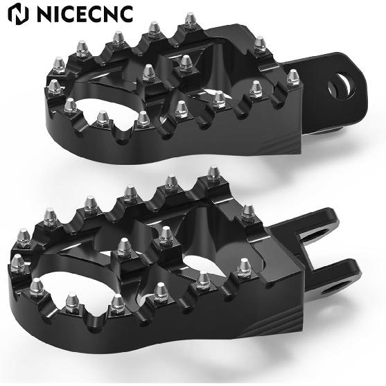 NICECNC Black 57mm Wide Foot Pegs Pedals Rests Dirt Bike Compatible with Suzuki DRZ400S/DRZSM 2000 2001 20002 2003 2004 2005-2020 2021 2022 2023