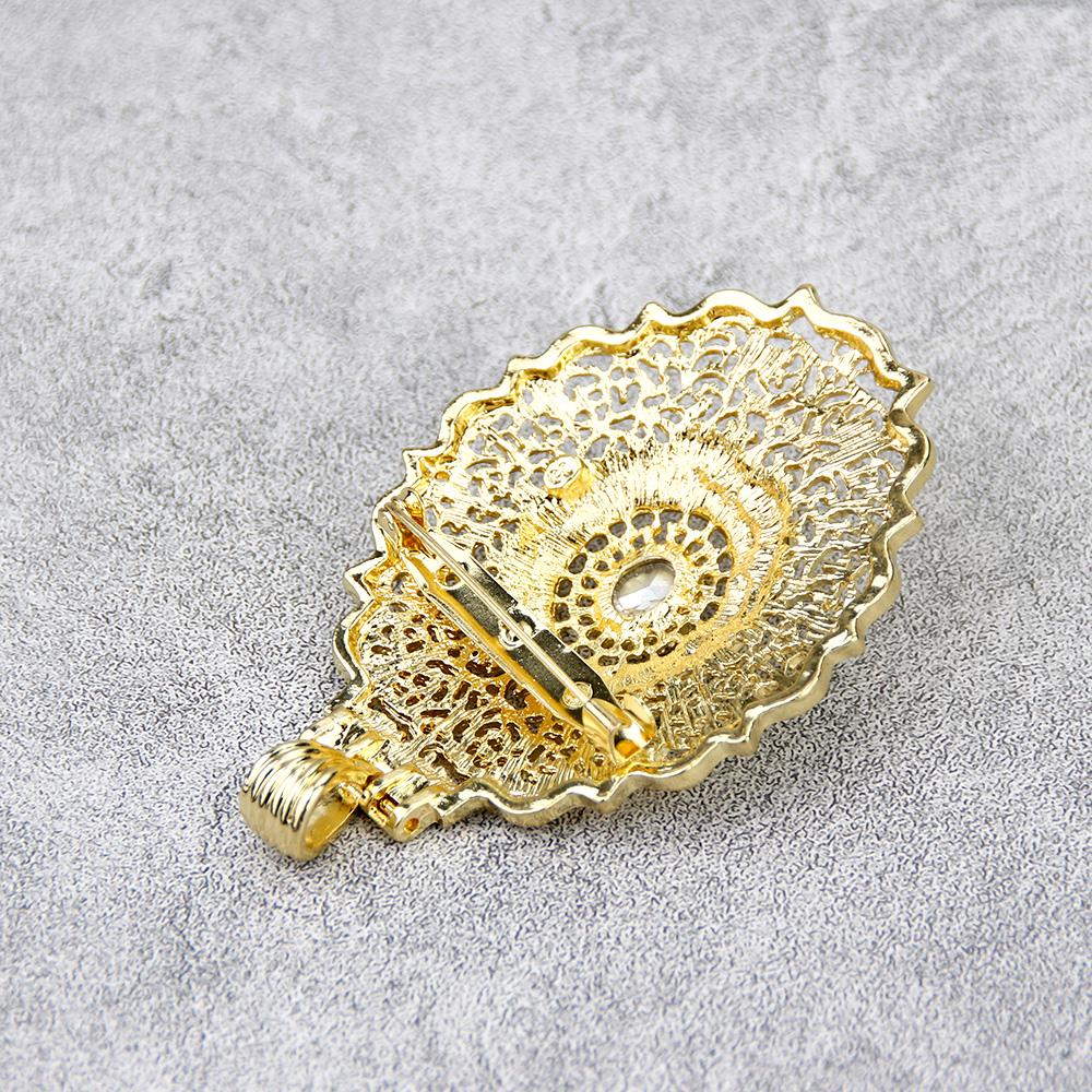 2023 Dámská brož Červená a zelená bílá Zlatá barva Svatební šperk pro nevěstu