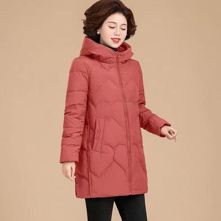 

Winter Plus Size Casual Cotton Coat Women Loose Mid-length Simple Jacket 4XL
