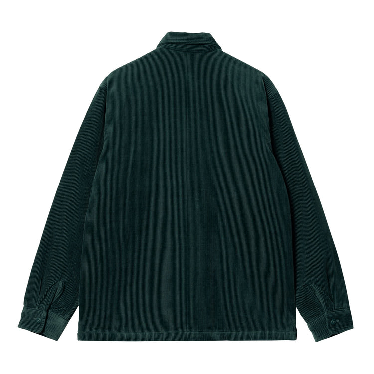 Carhartt WIP FW22 Solid Color Logo Patch Corduroy Single-Breasted Work Jacket Men jackets Green I028827-0WD-XX