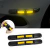 1Pair Car Anti-Collision Patch Bumper Guard Strips Auto Door Edge Guards TPU Reflective Anti-Scratch Bumper Protector Trims License Plate Covers
