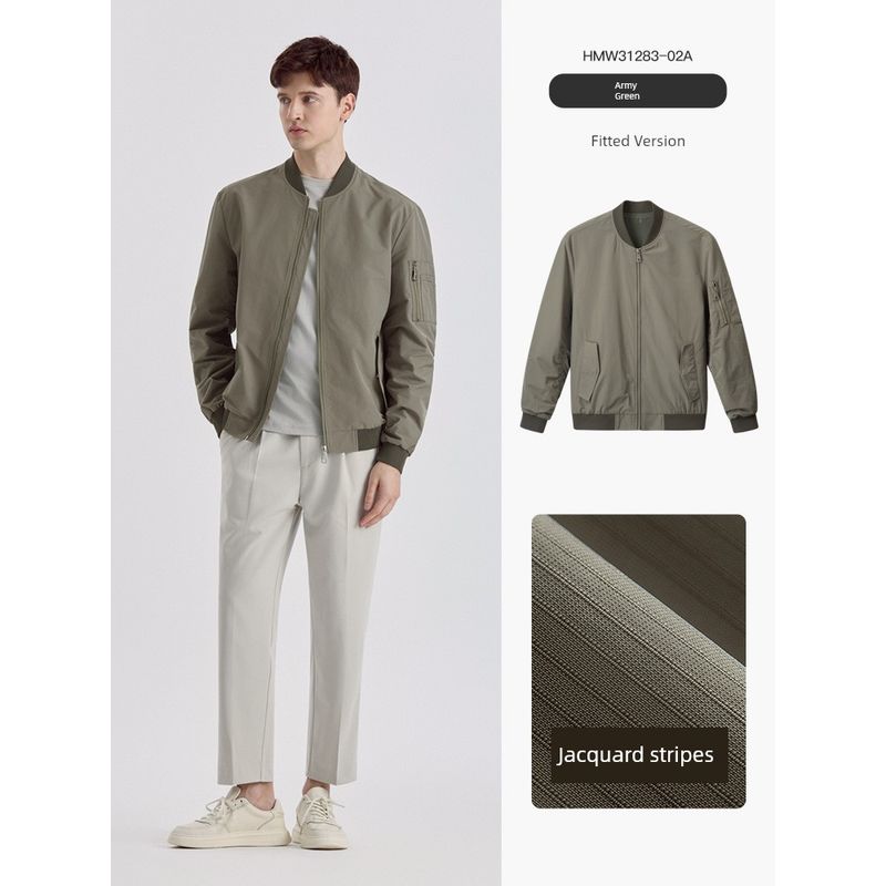 Thousand Paper Cranes Men's Baseball Collar Pilot 2025 Spring and Autumn New Workwear Jacket Thin Coat for Men