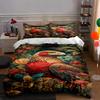 Parrot Amidst Colorful Foliage. Bedding Sets Duvet Cover Sets Duvet Covers Pillowcases(1 * Duvet Cover 2 * Pillowcases, Without Duvet Insert)