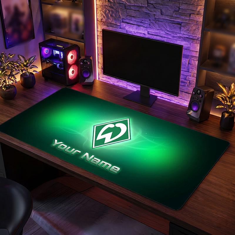Werder Bremen FC Custom Large Mouse Pad, Personalized Name Text Print, Football Logo Non‑Slip Desk Mat Gaming Gift