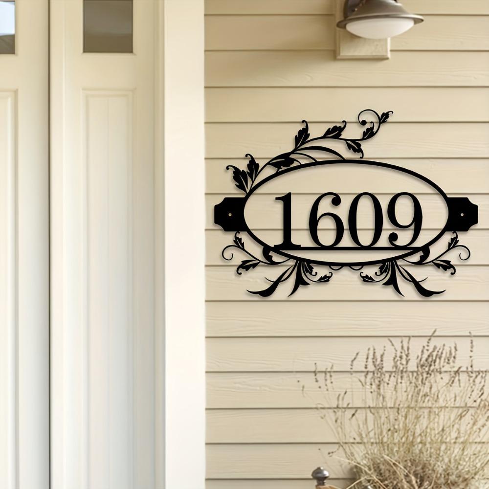 Metal Wall Art Decor, Custom Name Sign, Personalized Family Name Plaque, House Number Sign, Indoor Outdoor Wall Mount, Home Gift