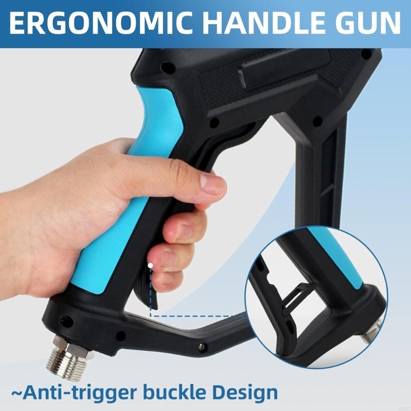 Short Pressure Washer Pressure Washer Handle Power Washer with 1/4inch Quick Connector for Car Washing Cleaning HX6C
